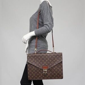 Authentic Louis Vuitton Serviette Conseiller briefcase monogram laptop bag